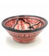Bol bol en céramique par Asfi - Couleur Rouge - Artisanat Marocain - Modèle Lainun