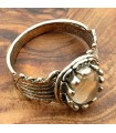 Anillo unisex Aleación Inox - Piedra Translucida - Estilo Medieval Gótico - Modelo Izna Ashra Abiad