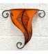 Aplique Pantalla de Piel pintado con Henna - Decoración Andalusí - Artesanía Marroquí - Modelo Bortukal