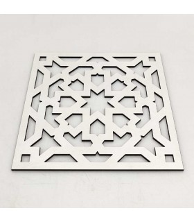 Pack 6 Salvamanteles Posa Platos Blanco Lacado - Celosia Andalusí - Corte Laser - Modelo Alhambra