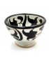 Cuenco/bol/Bowl  Cerámica Artesanal - Color Negro - Artesanía Marroquí - Diseño Floral Andalusís - Modelo Tasaluq