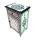 Mesita Noche con Cajon y Puerta de Celosia - Decoración Árabe Andalusí - Artesanía Marroquí - Modelo Aswadein