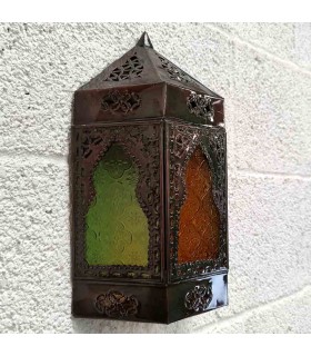 Applique d'intérieur en verre et métal - Décoration arabe andalouse - Modèle Bab Alkauzar