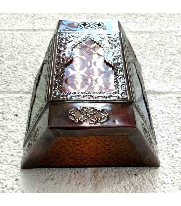 Aplique Interior Pared Cristal y Metal - Decoración Árabe Andalusí - Modelo Bab Alkauzar