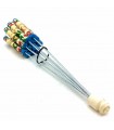 12 x Brochettes Méta et Bois pour Barbecue ou Plancha - Artisanat Marocain - Modèle Chaui