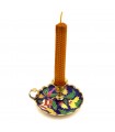 Portavelas Anilla Bronce - Palmatoria Diseño Floral-12cm-Calidad