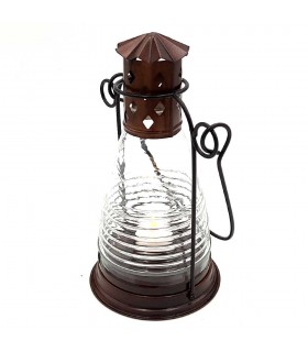 Vintage Candle Lantern - Forge and glass - Indian Crafts - RETRO Model