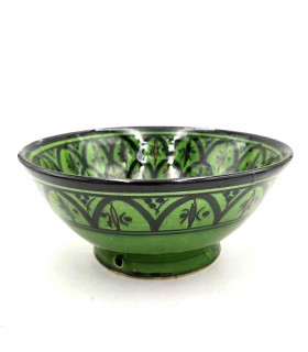 Cuenco bowl bol Cerámica de Asfi - Color Verde  - Artesanía Marroquí - Modelo Lainun