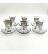 Set Juego 6 Vasos de Té Turco con Platitos - Artesanía Turca - Decoración Árabe - Modelo Fiddati