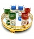 6 x Multicolored Moroccan Tea Glasses - Turkish Crafts - Fathein Model