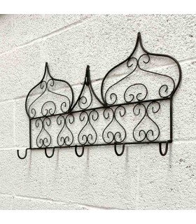 Porte-manteau ou cintre en fer forgé - 5 bras - Arabe marocain - Modèle RAFUF