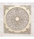 Cuadro Decorativo Celosía Madera Blanco Hueso - Decoración Oriental - Corte Láser - Modelo Esplendor - 60 x 60 cm