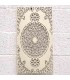 Cuadro Decorativo Celosía Madera Blanco Hueso - Decoración Oriental - Corte Láser - Modelo Esplendor - 60 x 30 cm