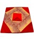 Fine toile et velours - coussin design 40 cm - plusieurs couleurs - arabe