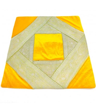 Cojín Tela Fina y Terciopelo - 40 cm - Varios Colores - Diseño Arabe