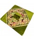 Fine toile et velours - coussin design 40 cm - plusieurs couleurs - arabe
