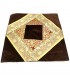 Fine toile et velours - coussin design 40 cm - plusieurs couleurs - arabe