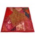 Funda Cojín Pathwork - Recortes Sari - Artesania India - Modelo Jaudein 40x40cm