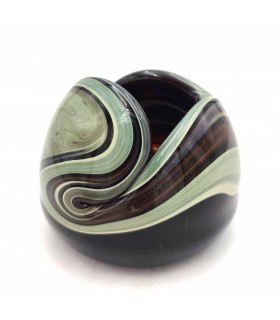 Porta-objetos decorativos em vidro Murano artesanal sírio - multiuso acabamento brilhante modelo 57