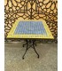 MOSAIC TABLE GARDEN TERRACE PATIO - SQUARE - ZELLIGE- FEZ TILES - AGADIR MODEL