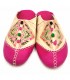 Babucha Marroquí Mujer - Color Rosa - Artesanía Marroquí Cuero Autentico - Modelo Azrar