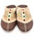 Chinelo Marroquino Mulher - Cor Marrom Escuro - Couro Genuíno Artesanato Marroquino - Modelo Azrar