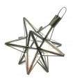 Lámpara Techo Colgar Estrella Andalusí  - Color Transparente - Artesanía Marroquí - Modelo Estrella Nujum