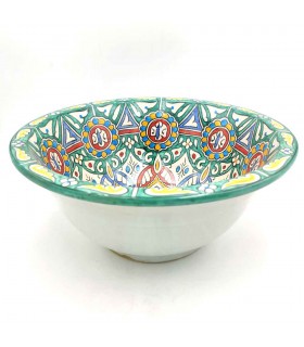 Arabic Ceramic Basin 40cm - Fez Crafts - Hand Painted - Model
