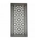 Cuadro Decorativo Celosía Árabe Madera Wengue - Decoración Oriental - Corte Láser - Modelo Warda 2 - 60 x 30 cm