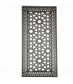 Cuadro Decorativo Celosía Árabe Madera Wengue - Decoración Oriental - Corte Láser - Modelo Warda 2 - 60 x 30 cm