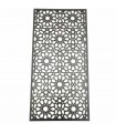 Cuadro Decorativo Celosía Árabe Madera Wengue - Decoración Oriental - Corte Láser - Modelo Warda 3 - 60 x 30 cm