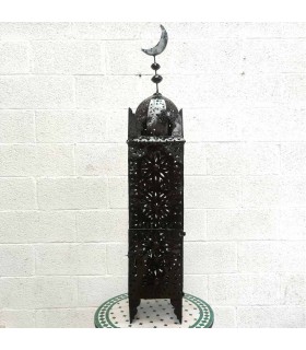 Garten- oder Terrassen-Stehlampe – andalusische arabische Dekoration – marokkanisches Kunsthandwerk – Modell Minara Luna
