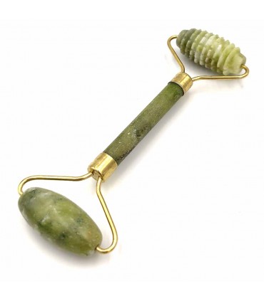 Rouleau de pierre de jade lisse + rugueux - Anti-rides - Circulation sanguine - Masseur