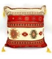 Funda Cojin Almohada Turquía - Decoración del Hogar Árabe - Bohemio con Flecos - Modelo Badawi