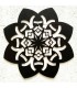 Cuadro Decorativo Celosía Madera Negro Satinado - Decoración Celta - Corte Láser - Modelo Fasayfisa- 50 x 50 cm
