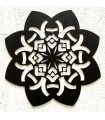 Decorative Picture Satin Black Wood Latticework - Celtic Decoration - Laser Cut - Fasayfisa Model- 50 x 50 cm