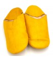 Babouche Babouche Balade Dans La Maison Style Arabe - 100% Cuir - Couleur Jaune - Artisanat Marocain - Modèle Darun