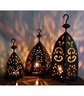 Farol Hexagonal de Hierro para Vela - 3 Tamaños - NOVEDAD