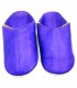 Arab Style House Slipper - 100% Leather - Dark Indigo Color - Moroccan Craftsmanship - Darun Model