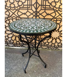 MESA JARDÍN MOSAICO ANDALUSÍ - ZELIGE AZULEJOS FEZ - MODELO OUARSASAT