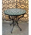 ANDALUSI MOSAIC GARDEN TABLE - ZELIGE AZULEJOS FEZ - OUARSASAT MODEL