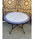 ANDALUSI MOSAIC GARDEN TABLE - ZELIGE AZULEJOS FEZ - DAR ALBAIDA MODEL