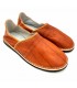 Adult Unisex Leather Arab Slippers - Light Brown - Moroccan Craftsmanship - Kadim Model