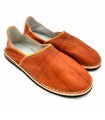 Babucha Pantuflas Árabe de Cuero Adulto Unisex - Marron Claro - Artesanía Marroquí - Modelo Kadim