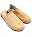 Pantofole arabe in pelle unisex per adulti - Colore della pelle - Artigianato marocchino - Modello Kadim