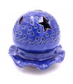 Enameled Ceramic Censer or Candle Holder - Moroccan Crafts - Biraem Model