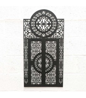 Decorative Picture Arab Lattice Wood Wenge and White - Oriental Decoration Model Bab Esplendor