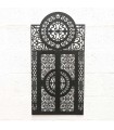 Cuadro Decorativo Celosía Árabe Madera Wengue y Blanco - Decoración Oriental Modelo Bab Esplendor