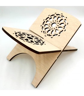 Porta Libros Sagrados - Color blanco - Soporte Corán - 100% Madera - Modelo Al-Baida