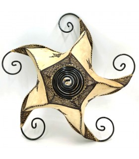 Plafón/Aplique Árabe Espiral Forja - Artesanía Marroquí- Modelo Halazuni